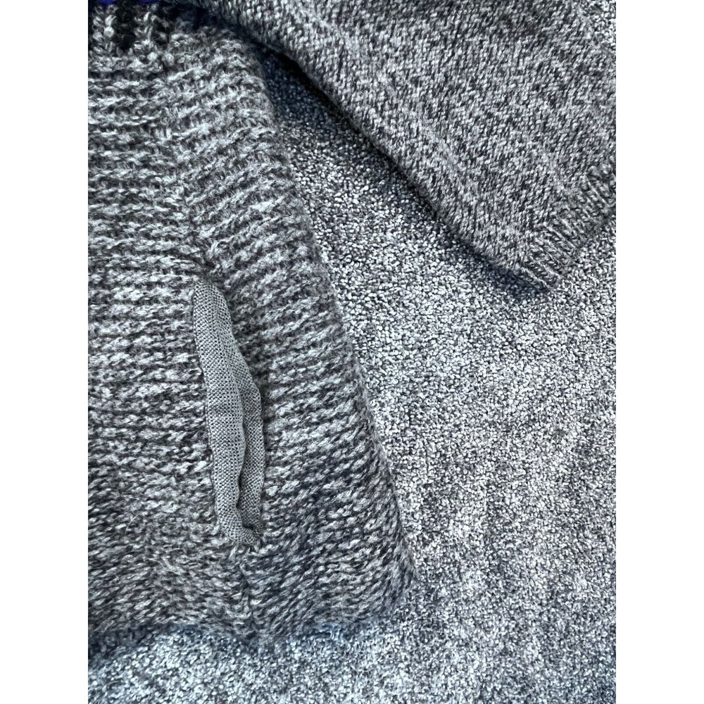 FREE PEOPLE Wool Blend Cardigan Sweater, Size Small, Gray Purple ONE BUTTON Hood - Picture 9 of 10